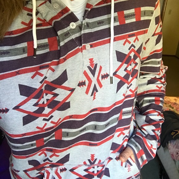 PacSun tribal print hoodie - Picture 2 of 3